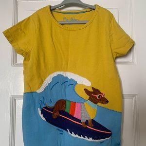 Mini Boden Surfing Dog Tshirt Sz 7-8